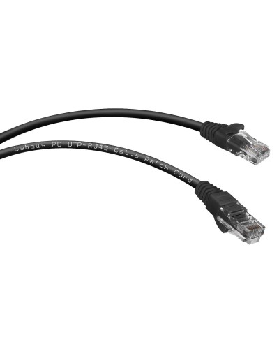 PC-UTP-RJ45-Cat.6-1m-BK (8663c), чёрный. Патч-корд медный. CABEUS в Севастополе
