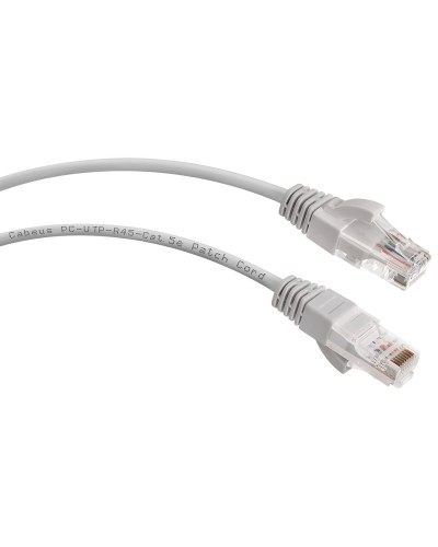 PC-UTP-RJ45-Cat.5e-1m-LSZH (8863c), серый. Патч-корд медный. CABEUS в Севастополе