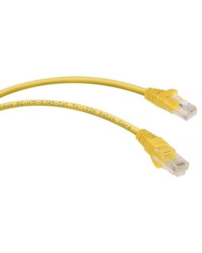 PC-UTP-RJ45-Cat.5e-0.3m-YL-LSZH (9495c), желтый. Патч-корд медный. CABEUS в Севастополе