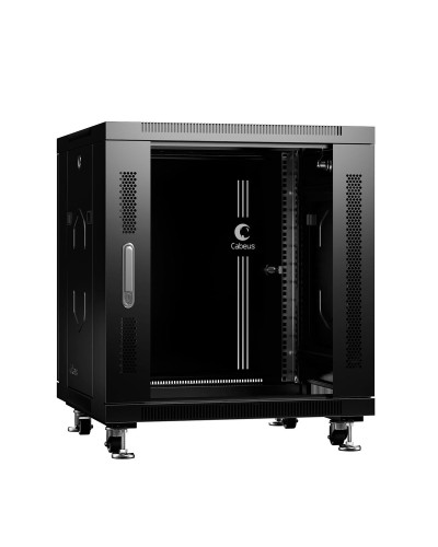 SH-05C-12U60/80-BK (8570c). Шкаф телекоммуникационный 19 напольный 12U. CABEUS в Севастополе
