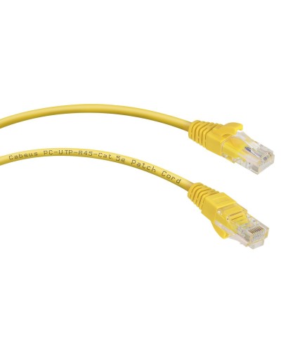 PC-UTP-RJ45-Cat.5e-0.3m-YL (7663c), желтый. Патч-корд медный. CABEUS в Севастополе