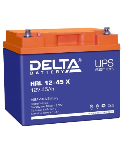 Delta HRL 12-45 X. Аккумулятор герметичный свинцово-кислотный. Delta в Севастополе