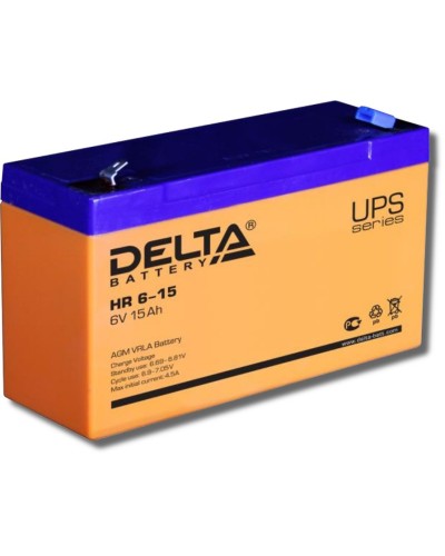Delta HR 6-15. Аккумулятор герметичный свинцово-кислотный. Delta в Севастополе