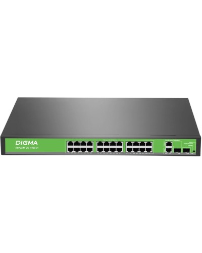 DSP224F-2C-R400 DSP224F-2C-R400 V1 (L2) 24х100Мбит/с 2хКомбо(1000BASE-T/SFP) 24PoE 24PoE+ 400W. Коммутатор с питанием по PoE. Digma в Севастополе