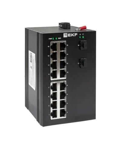 TSX-U-2GX/SFP-16GT. Промышленный неуправляемый коммутатор. EKF в Севастополе