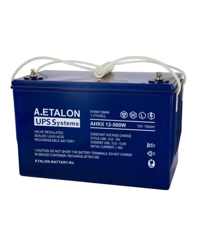 A.ETALON AHRX 12-500W (100). Аккумулятор герметичный свинцово-кислотный. ETALON в Севастополе