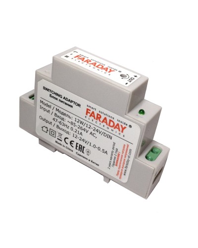 12W/12-24V/DIN. Блок питания. FARADAY в Севастополе