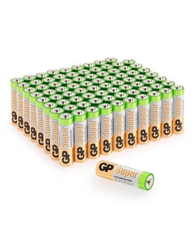 GP Super Alkaline 15A AA (GP 15A-2CRVS80), упак. 80 шт.. Алкалиновые батарейки. GP Batteries в Севастополе