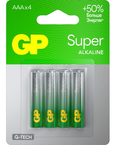 GP Super Alkaline 15A AA (GP 15AA21-2CRSBC4), упак. 4 шт. БЛИСТЕР. Алкалиновые батарейки. GP Batteries в Севастополе
