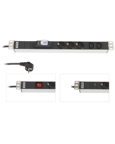 SHE19-6SH-B-2.5EU. Блок розеток 19. Hyperline в Севастополе