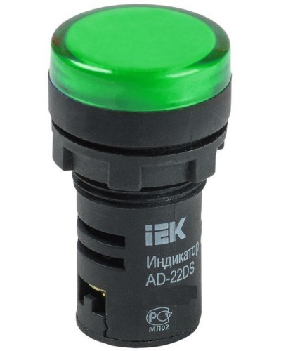 Лампа AD22DS (LED) матрица D22мм зеленый 230В (BLS10-ADDS-230-K06). Светосигнальный индикатор. IEK в Севастополе