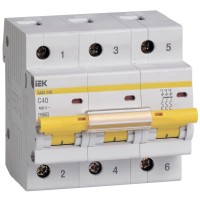 ВА47-100 3P C 40А 10кА KARAT (MVA40-3-040-C). Автоматический выключатель. IEK