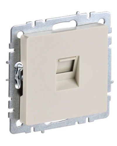 Розетка RJ45 РК10-БрКр кат.5E бежевый BRITE (BR-K10-1-K10). Розетка компьютерная. IEK в Севастополе