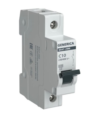 GENERICA ВА47-29М 1P C 10А 4,5кА (MVA21-1-010-C-G). Автоматический выключатель. IEK в Севастополе