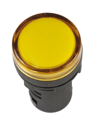 Лампа AD22DS (LED) матрица D22 мм желтый 12В AC/DC желтый (BLS10-ADDS-012-K05). Светосигнальный индикатор. IEK в Севастополе