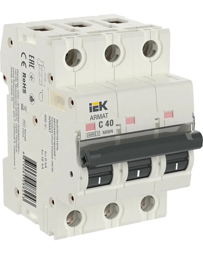 M06N 3P C 40А 6кА ARMAT (AR-M06N-3-C040). Автоматический выключатель. IEK в Севастополе