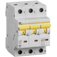 ВА47-60M 3P C 40А 6кА KARAT (MVA31-3-040-C). Автоматический выключатель. IEK