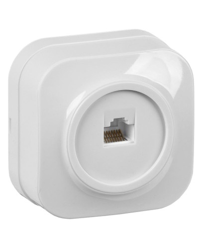 Розетка RJ45 кат.5E о/у РК10-ХБ белый IEK GLORY (EKH10-K01). Розетка компьютерная. IEK в Севастополе