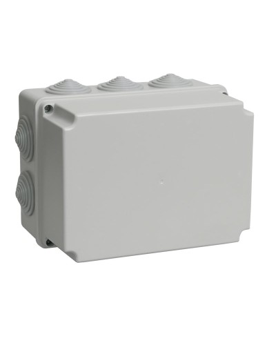 Коробка распаячная КМ41246 190х140х120 открытой проводки IP55 10 гермовводов серая (UKO10-190-140-120-K41-55). Коробка распаячная безгалогенная (HF). IEK в Севастополе