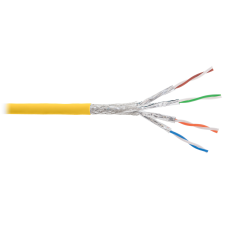 S/FTP, 4pair, Cat7a, Solid, In, LSZH (NKL 4375C-YL). Кабель «витая пара» (LAN) для структурированных систем связи. NIKOLAN