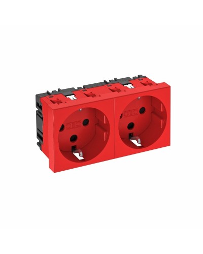 STD-D0 SRO2, (6120028). Розетка 0° двойная 2х2К+З, со шторками, 16А 250В красная. OBO Bettermann в Севастополе