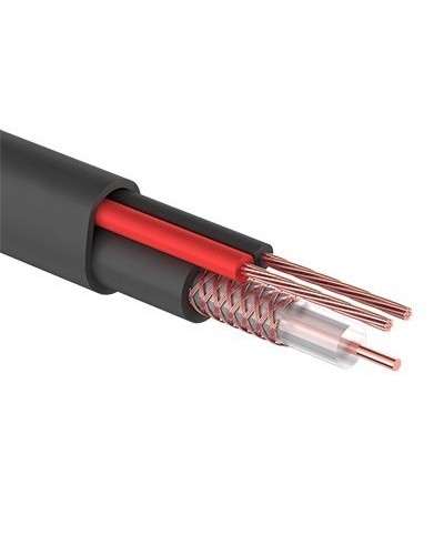 КВК-П-2+2x0,50 мм² (Cu/CCA) черный PROconnect (01-4215). Кабель комбинированный для систем видеонаблюдения. PROCONNECT в Севастополе
