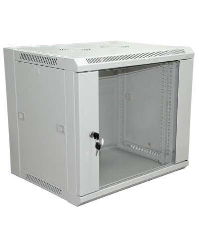 Шкаф телекоммуникационный 19 настенный 6U 600×450×370 мм (ШxГxВ) - передняя дверь стекло, боковые стенки съемные (разобранный), RAL 7035 (04-2200). Шкаф телекоммуникационный 19 настенный 6U. Rexant в Севастополе