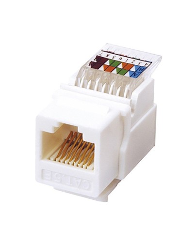 Модуль Keystone Jack RJ-45(8P8C), UTP, CAT 5e, тип 180 градусов, самозажимной, белый REXANT (03-1012): Модуль Keystone Jack в Севастополе
