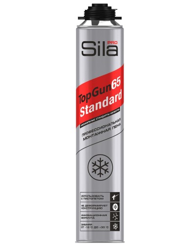 Пена монтажная Sila Pro TopGun 65 STANDARD winter, 850 мл. Пена монтажная профессиональная. Sila в Севастополе