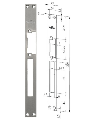 ST-SL502SP. Запорная планка длинная. Smartec в Севастополе