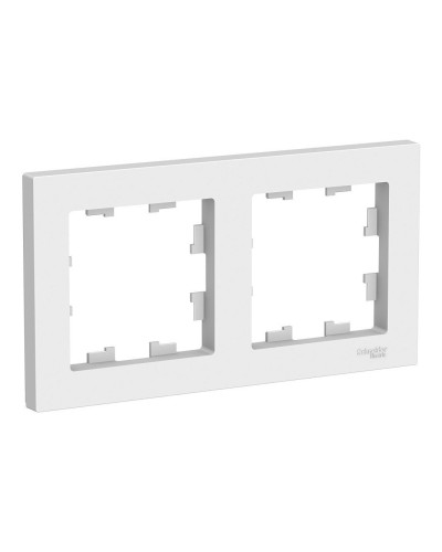 AtlasDesign рамка 2-местная универсальная, белый (ATN000102). Рамка. Systeme Electric в Севастополе