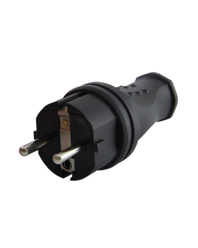Вилка прямая 2Р+РЕ 16А 250В IP44 (SQ0612-0031). Вилка прямая каучук. TDM ЕLECTRIC в Севастополе