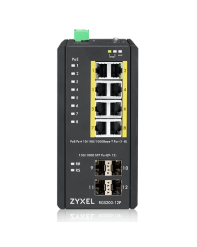 RGS200-12P-ZZ0101F. Промышленный L2 PoE+ коммутатор. ZYXEL в Севастополе