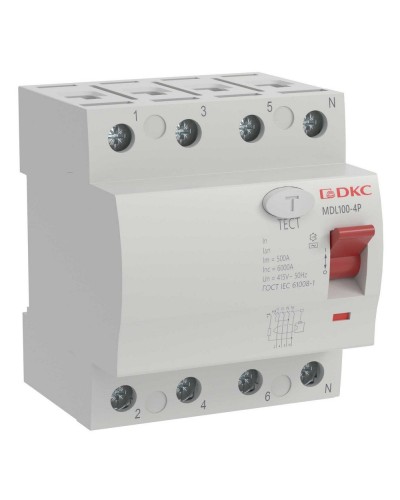 YON MAX MDL100 ВДТ, 4P, 30mA, 25A, АС (MDL100-4P2-25-AC). Автоматический выключатель дифференциальный (УЗО). ДКС в Севастополе