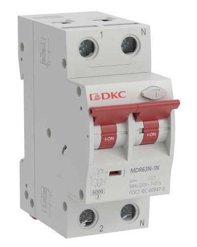 YON max MDR, 1P+N, 30mA, 25A, 6kA, А (MDR63N-1N2C25-A). Автоматический выключатель дифференциального тока. ДКС в Севастополе