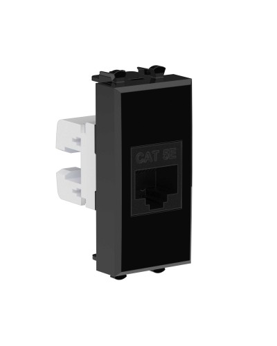 Розетка RJ-45, кат.5E, Avanti, 1 модуль, черный квадрат (4402661): Розетка компьютерная модульная в Севастополе