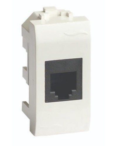 Розетка RJ-45 Brava 1 модуль слоновая кость (75457S): Розетка компьютерная с одним разъёмом в Севастополе