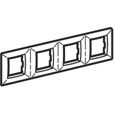 Рамка на 2+2+2+2 модуля (четырехместная), белая (75014W): Рамка четырехместная, Brava