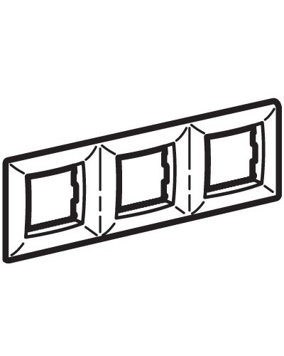 Рамка на 2+2+2 модуля (трехместная), белая (75013W): Рамка трехместная, Brava в Севастополе