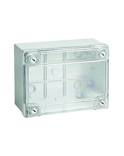 Коробка ответвительная с гладкими стенками, IP56, 380х300х120 (54420). Коробка ответвительная с гладкими стенками и прозрачной крышкой. ДКС в Севастополе