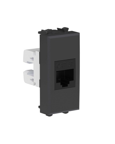 Розетка RJ-45, кат.5E, Avanti, 1 модуль, черный матовый (4412661): Розетка компьютерная модульная в Севастополе