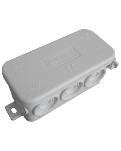Коробка JBL090 90х42х40, 10вых., 4P (0,15…2,5мм²) серая (43154HF-GR). Коробка монтажная, огнестойкая, без галогена. Экопласт в Севастополе