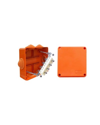 Коробка JBS100 100х100х55, 6 вых., 3P (1,5…10мм²) (43307HF): Коробка монтажная, огнестойкая, без галогена в Севастополе
