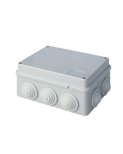 Коробка JBS150 150х110х70, 10 вых., 6P (0,15...2,5мм²) серая (43069HF-GR). Коробка монтажная, огнестойкая, без галогена. Экопласт в Севастополе