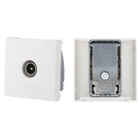 Розетка TV оконечная, белый LK45 (852104). Розетка TV. Экопласт