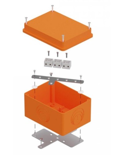 Коробка огнестойкая 150х110х90 E15-E120 для о/п (40-0351-FR2.5-6). Коробка огнестойкая для открытой установки. Промрукав в Севастополе
