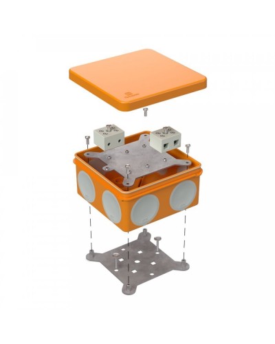 Коробка огнестойкая 60-0300-FR6.0-4 Е15-Е120 100х100х50. Коробка огнестойкая для открытой установки. Промрукав в Севастополе