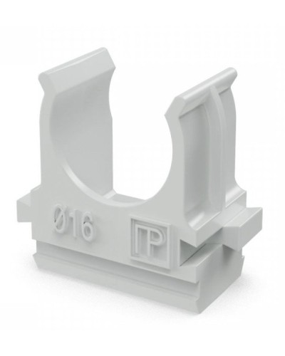 Крепеж-клипса для труб АБС-пластик в п/э D16 (100 шт) (PR.02616). Крепление для труб ПВХ. Промрукав в Севастополе