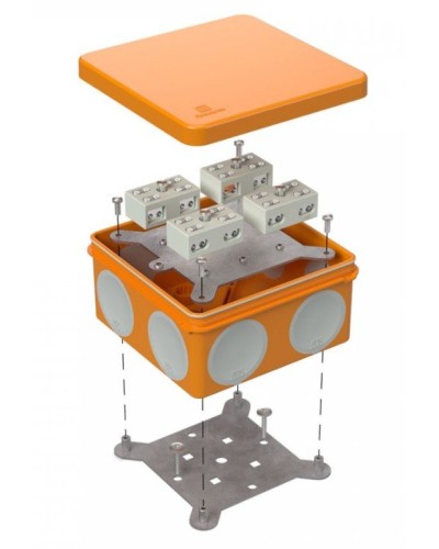 Коробка огнестойкая 100х100х50 (60-0300-FR6.0-4-8-Р Е15-Е60). Коробка огнестойкая для открытой установки. Промрукав в Севастополе