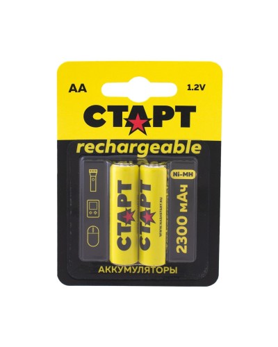 СТАРТ HR6 (AA, 2300 mah), упак. 2 шт. БЛИСТЕР. Перезаряжаемые аккумуляторы. СТАРТ в Севастополе